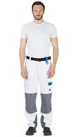 Брюки мужские рабочие летние 'Старт' белые с серым
